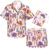 Printfresh Monkey Business Short Sleep Set Amethyst