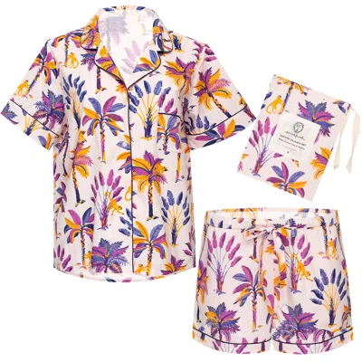 Printfresh Monkey Business Short Sleep Set Amethyst