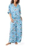 Printfresh Nutcracker Dreams Eco Satin Pajamas In Blue