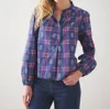 Printfresh On The Books Blouse In Nostalgia Plaid In Multi