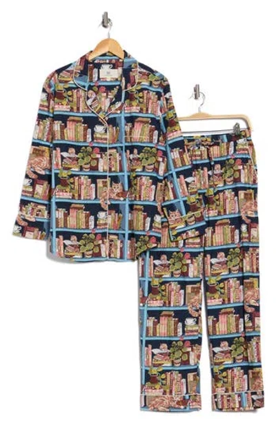 Printfresh Organic Cotton Poplin Pajamas In Multi