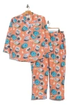 Printfresh Organic Cotton Poplin Pajamas In Pink