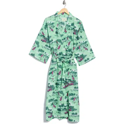 Printfresh Print Robe In Putting Green