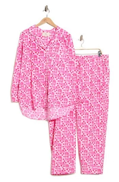 Printfresh Printed Long Pajamas In Party Pink