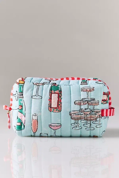 Printfresh Quilted Pouch In Blue
