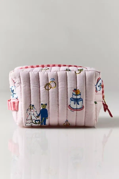 Printfresh Quilted Pouch In Pink