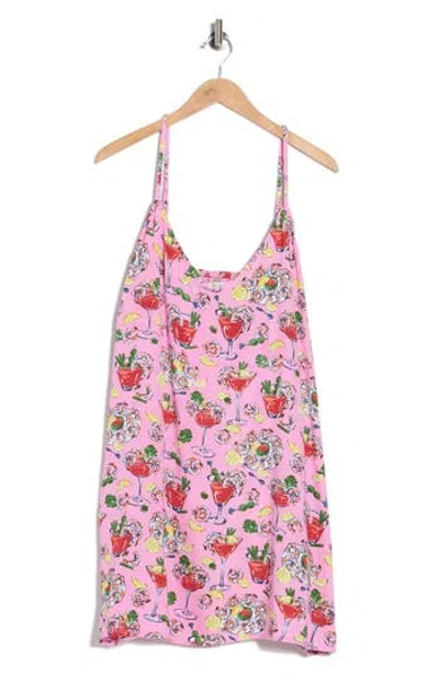 Printfresh Satin Chemise In Multi