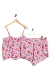 Printfresh Satin Sydney Short Pajamas In Pink