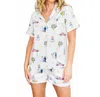 Printfresh Short Pajama Set In Happily Ever After - Cloud In Multi