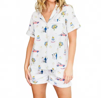 Printfresh Short Pajama Set In Happily Ever After - Cloud In Multi