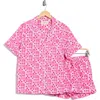 Printfresh Short Pajamas 2-piece Set In Pink