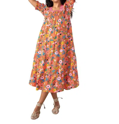 Printfresh Sold Out Show Muse Dress In Peach Cobbler In Multi