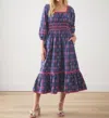 Printfresh Stroll Around Dress In Nostalgia Plaid Blue In Multi