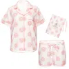 Printfresh Sunrise Short Sleep Set Peach Cloud In Pink