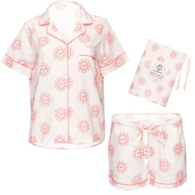 Printfresh Sunrise Short Sleep Set Peach Cloud In Pink