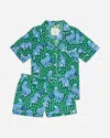 Printfresh Tiger Queen Short Sleep Set Jade In Green