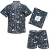 Printfresh Unicorn's Garden Short Sleep Set Indigo In Blue
