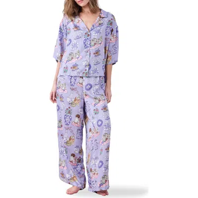 Printfresh Wildest Dreams Pajamas In Purple