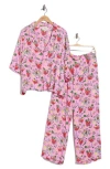 Printfresh Wildest Dreams Satin Pajamas In Multi
