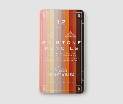 Printworks 12 Color Pencils - Skin Tone In Multi