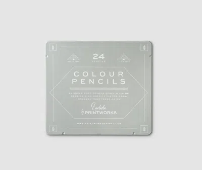 Printworks 24 Color Pencils - Classic In Gray