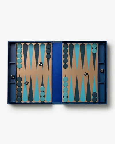 Printworks Art Of Backgammon Mirror, Dark Blue/copper