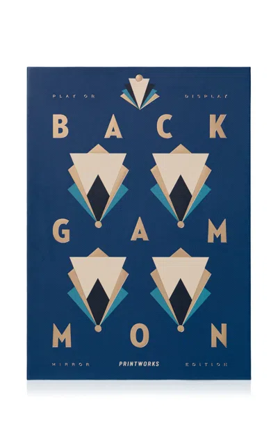 Printworks Classic Art Of Backgammon Mirror In Blue