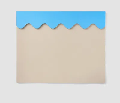 Printworks Desk Pad - Beige/blue In Brown