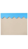 Printworks Desk Pad In Beige & Blue