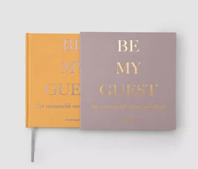 Printworks Guest Book - Beige/yellow In Multi