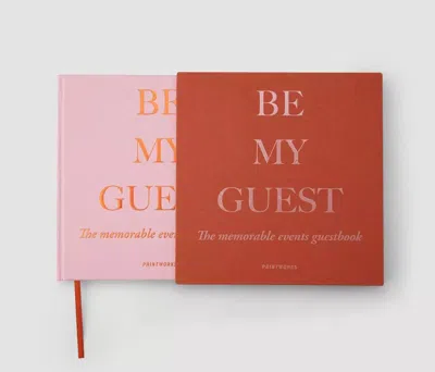 Printworks Guest Book - Rust/pink