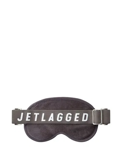 Printworks Jetlagged-strap Eye Mask In Gray