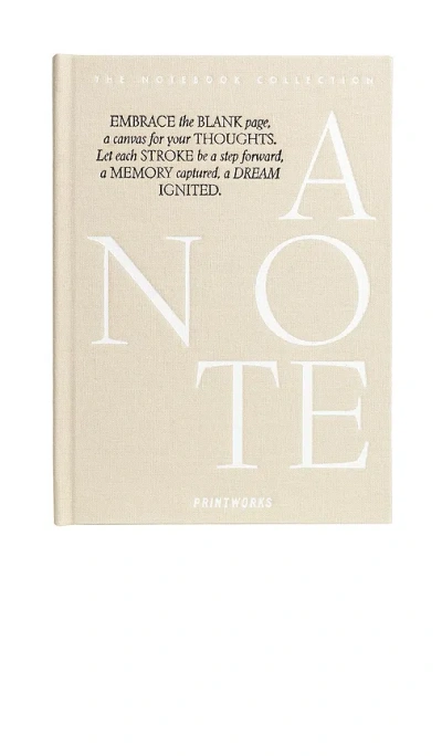 Printworks Just A Note Notebook In Neutral