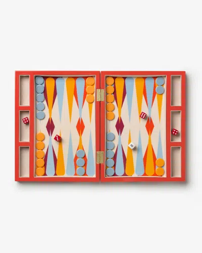 Printworks Lacquered Backgammon, Red