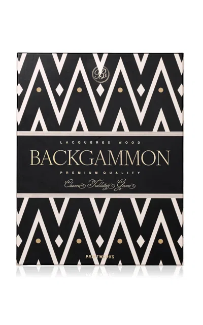 Printworks Lacquered Backgammon Set In Black