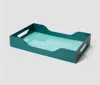 PRINTWORKS LACQUERED TRAY -GREEN, L