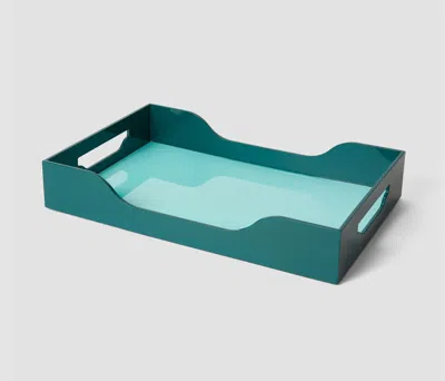 Printworks Lacquered Tray -green, L In Blue