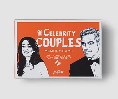 Printworks Memo Game - Celebrity Couples In Orange