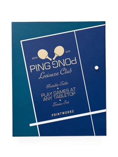 Printworks Portable Table Tennis Set In Blue
