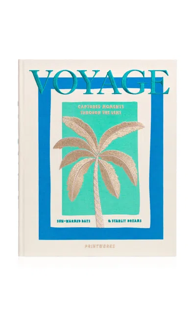 Printworks - Voyage Embroidered Photo Album - Nude In Blue