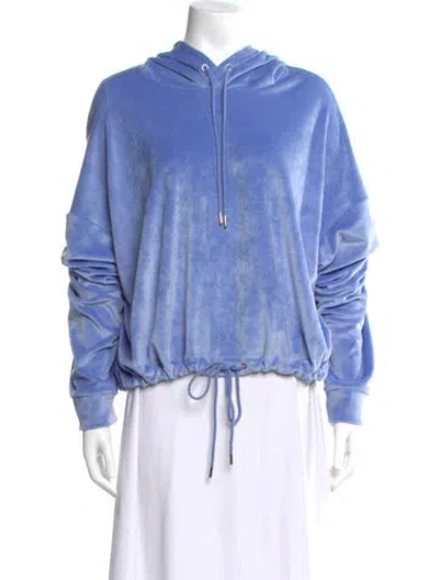 Pre-owned Priscavera Crew Neck Long Sleeve Hoodie W/ Tags In Blue