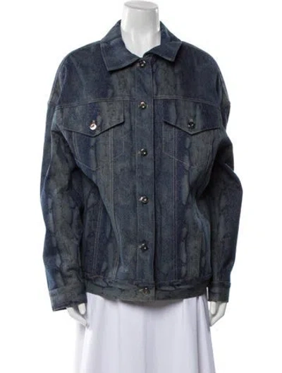 Pre-owned Priscavera Denim Jacket W/ Tags In Blue