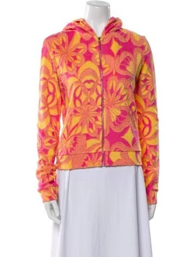 Pre-owned Priscavera Floral Print Jacket W/ Tags In Red