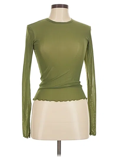 Pre-owned Priscavera Long Sleeve Top Green Turtleneck Tops