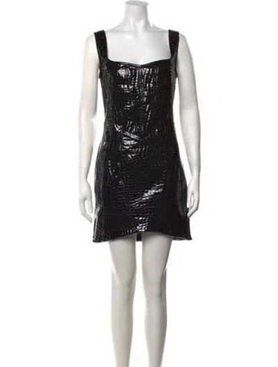 Pre-owned Priscavera Mini Dress In Black