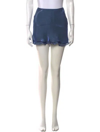 Pre-owned Priscavera Mini Skirt In Blue
