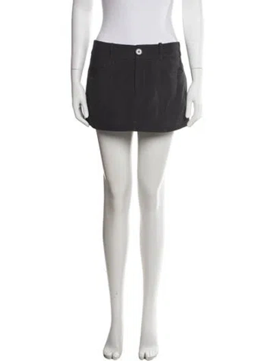 Pre-owned Priscavera Mini Skirt In Grey