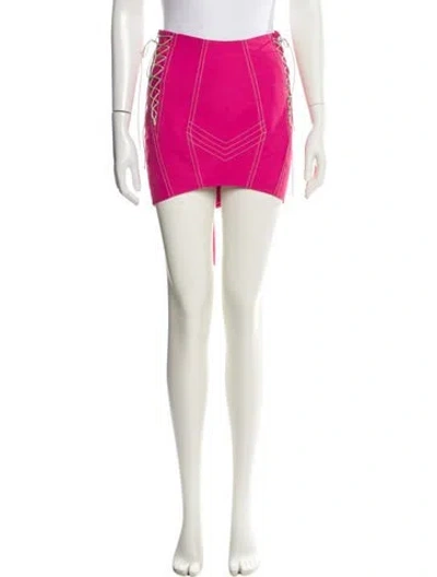 Pre-owned Priscavera Mini Skirt In Yellow