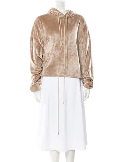 Pre-owned Priscavera Nylon Crew Neck Hoodie In Neutrals