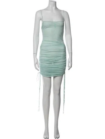 Pre-owned Priscavera Nylon Mini Dress In Green